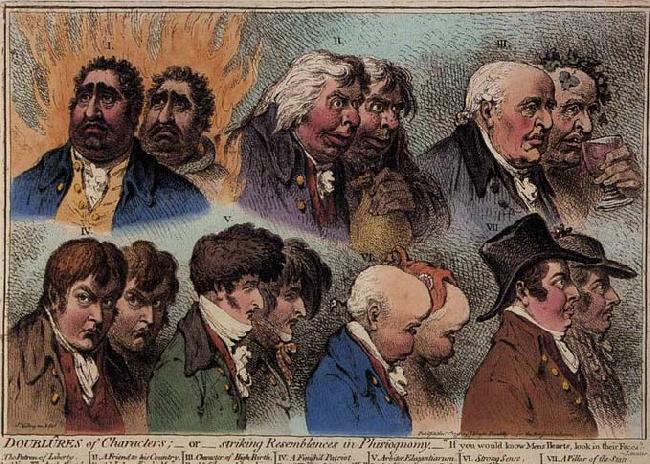 Dublures of Characters, James Gillray